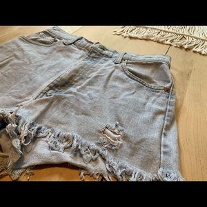 Levi’s High Waisted Cut Off Denim Shorts